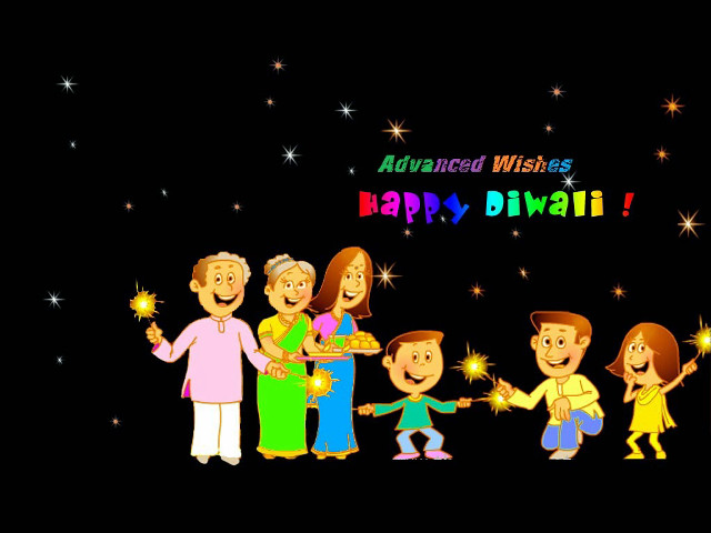Family holding hands star diwali free wallpaper for desktop - medium preview image
