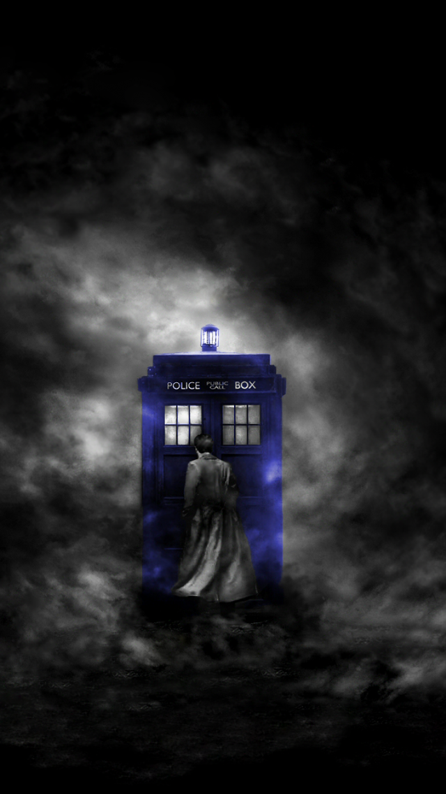 Doctor standing clouds cloak head free wallpaper for mobile - medium preview image