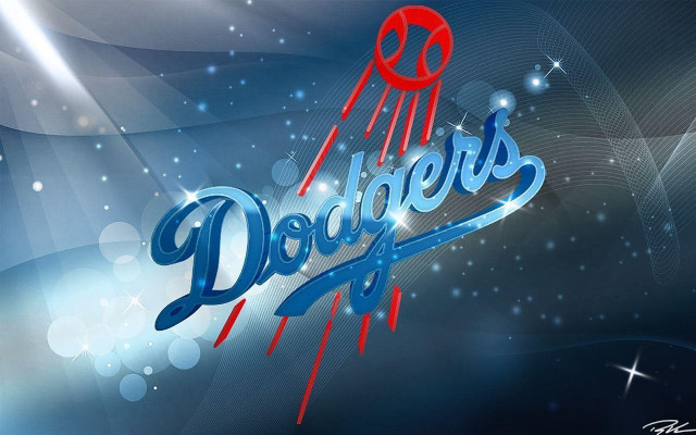 Dodgers logo blue background stars #2 free wallpaper for desktop - medium preview image