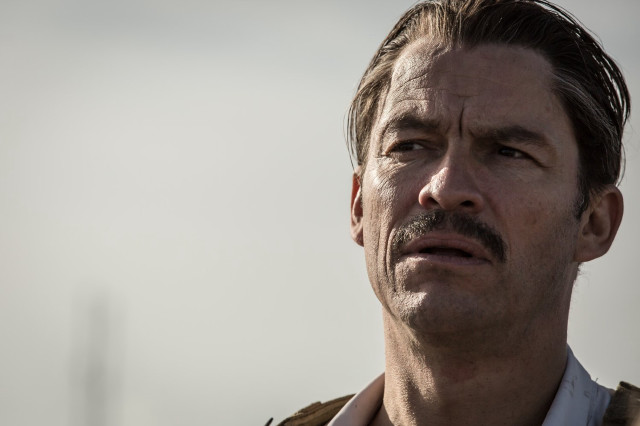 Man mustache serious look distant free wallpaper for desktop - medium preview image