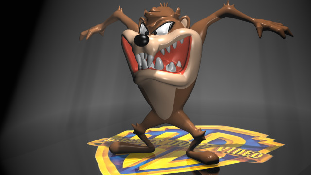 Cartoon big mouth sharp teeth free wallpaper for desktop - medium preview image