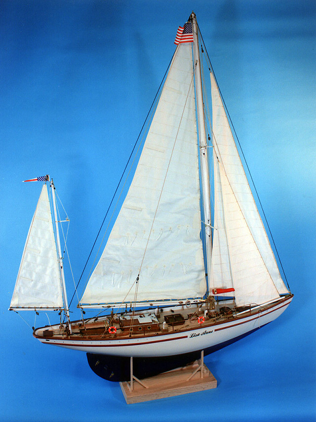 Model sailboat flag mast blue free wallpaper for mobile - medium preview image