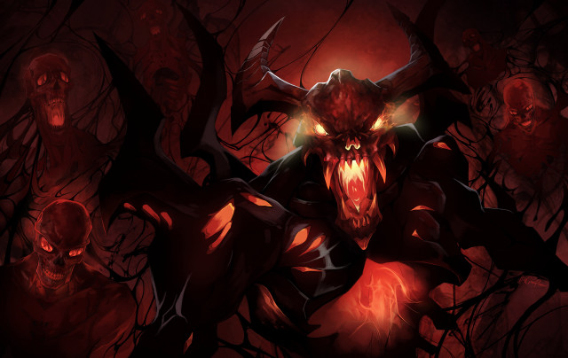 Demonic demon glowing face demonic free wallpaper for desktop - medium preview image
