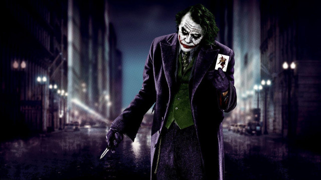 Joker suit knife dark alleyway free wallpaper for desktop - medium preview image