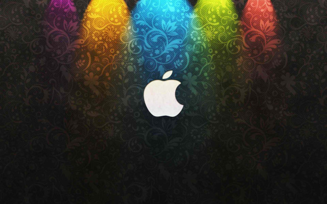 Colorful apple logo wallpaper pattern free wallpaper for desktop - medium preview image