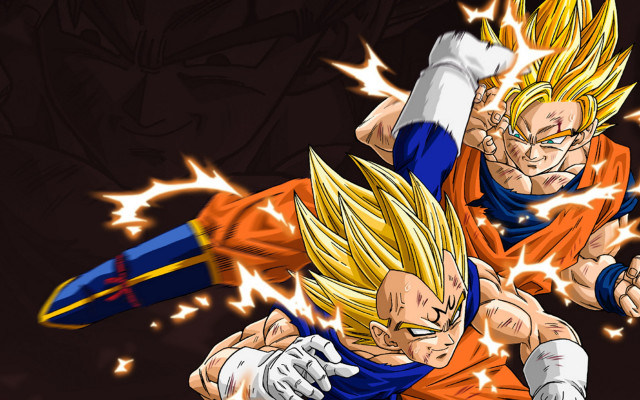 Dragon ball characters fighting dark free wallpaper for desktop - medium preview image