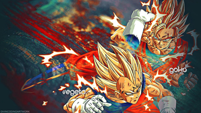 Dragon gohan fight dark red free wallpaper for desktop - medium preview image