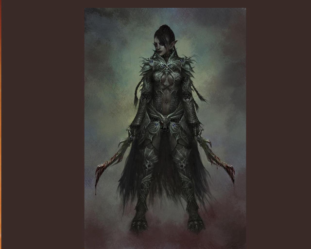 Fantasy demon character sword outfit free wallpaper for desktop - medium preview image