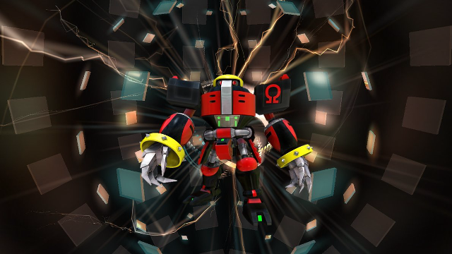 Red black robot yellow helmet free wallpaper for desktop - medium preview image