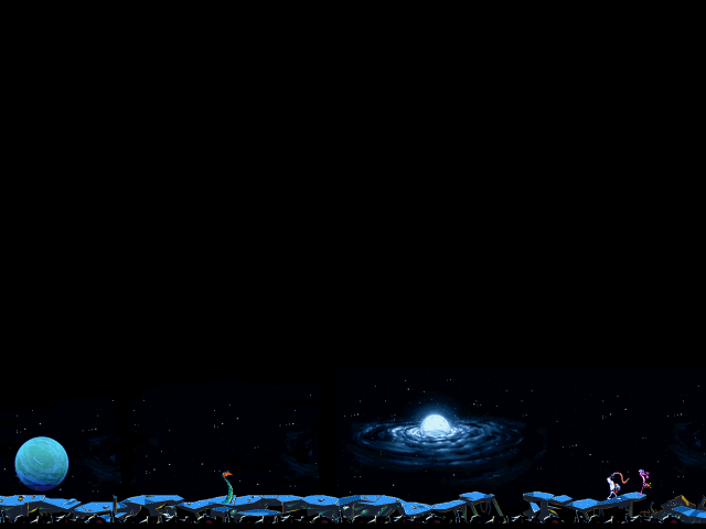 People hill stars planets night free wallpaper for desktop - medium preview image