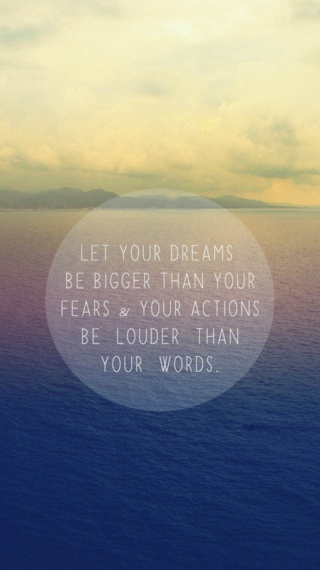 Blue ocean clouds quote image free wallpaper for mobile - medium preview image