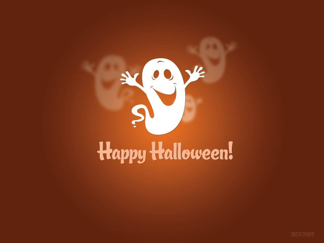 Happy halloween ghost face arms free wallpaper for desktop - medium preview image