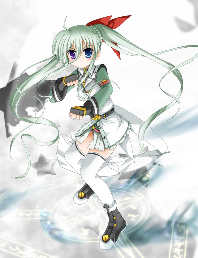 Anime girl white hair red #3 free wallpaper for mobile - medium preview image