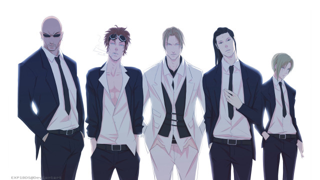 Anime suit group boys formal free wallpaper for desktop - medium preview image