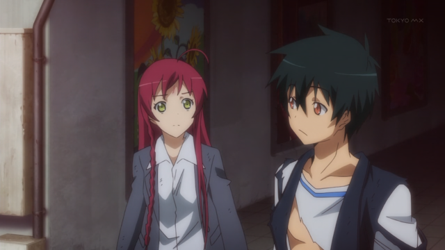 Anime characters hallway flower pot free wallpaper for desktop - medium preview image