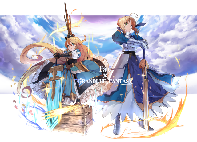 Anime characters sword fantasy art free wallpaper for desktop - medium preview image