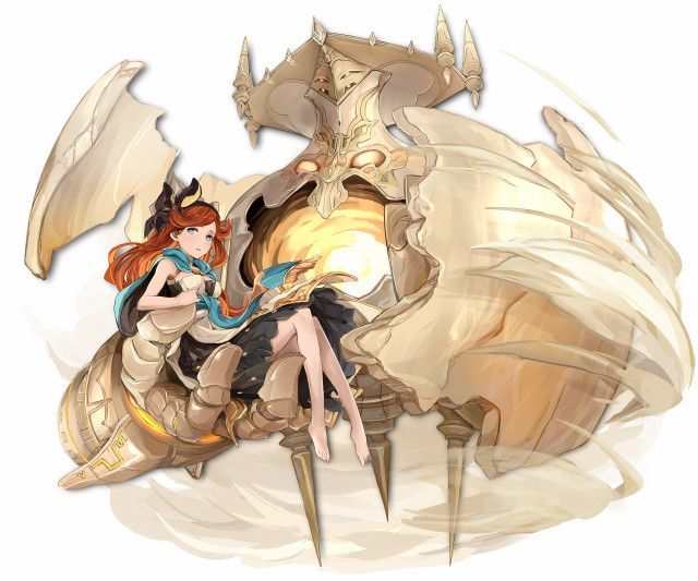 Woman dragon ride horns creature free wallpaper for desktop - medium preview image