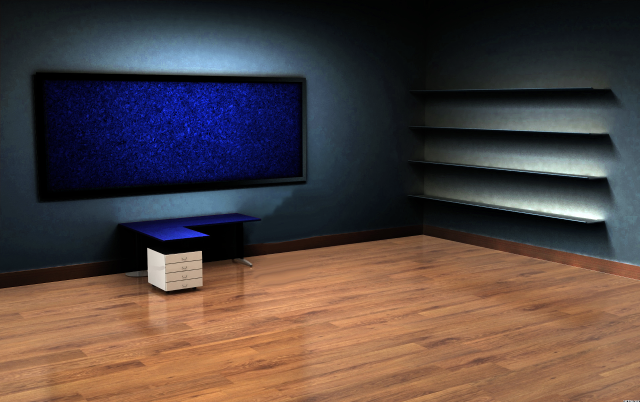 Room television shelf blue screen free wallpaper for desktop - medium preview image