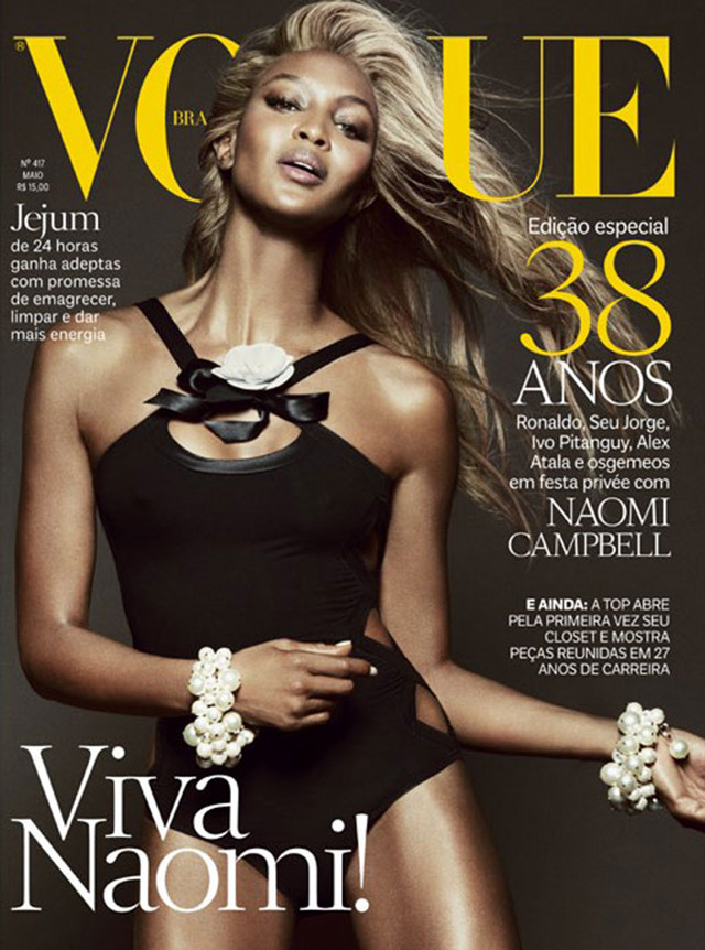 Woman black swimsuit magazine cover free wallpaper for mobile - medium preview image