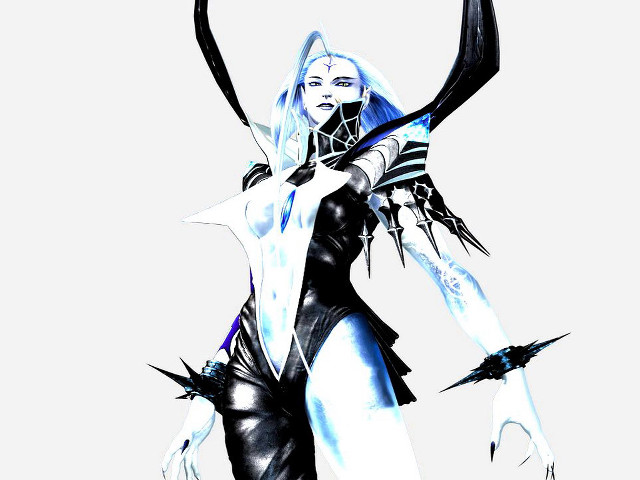 Woman black white sword demon free wallpaper for desktop - medium preview image