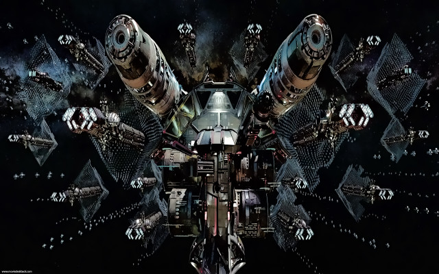 Futuristic machine complex parts technology free wallpaper for desktop - medium preview image