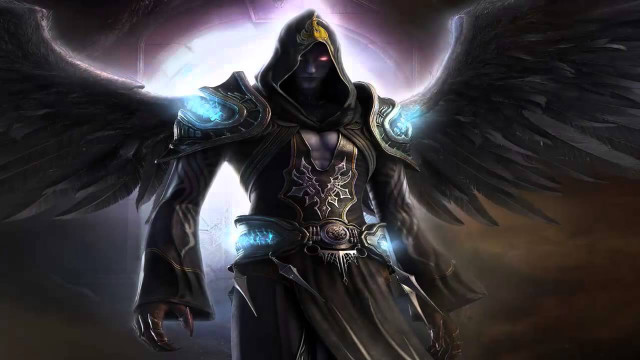 Angel wings hood sword glow free wallpaper for desktop - medium preview image