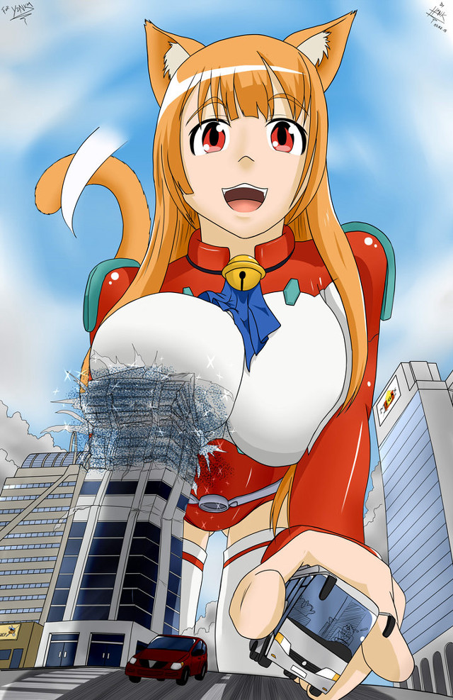 Cartoon character cat ears red free wallpaper for mobile - medium preview image