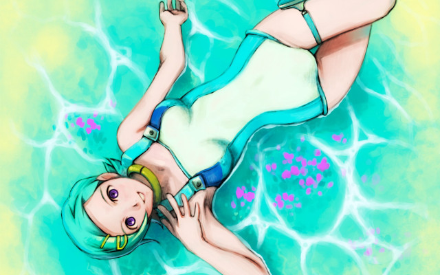 Aya goda anime pool float free wallpaper for desktop - medium preview image