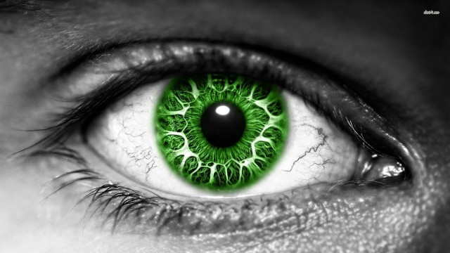 Green eye green iris black free wallpaper for desktop - medium preview image