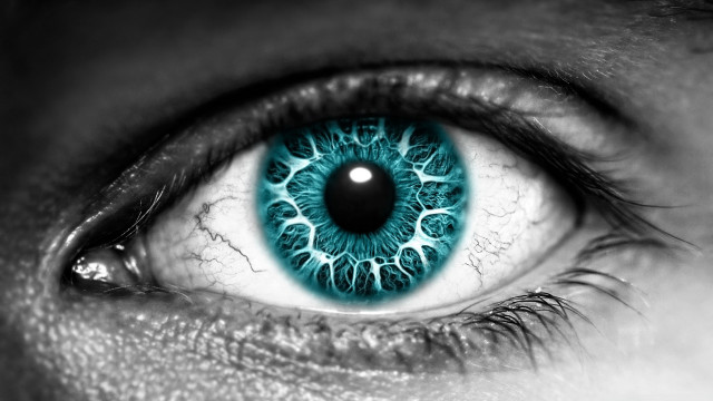 Close up person eye blue free wallpaper for desktop - medium preview image
