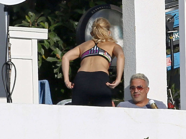 Woman bikini man black suit free wallpaper for desktop - medium preview image