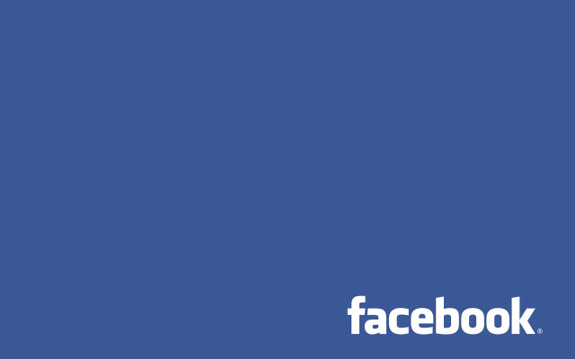 Blue background facebook logo white free wallpaper for desktop - medium preview image