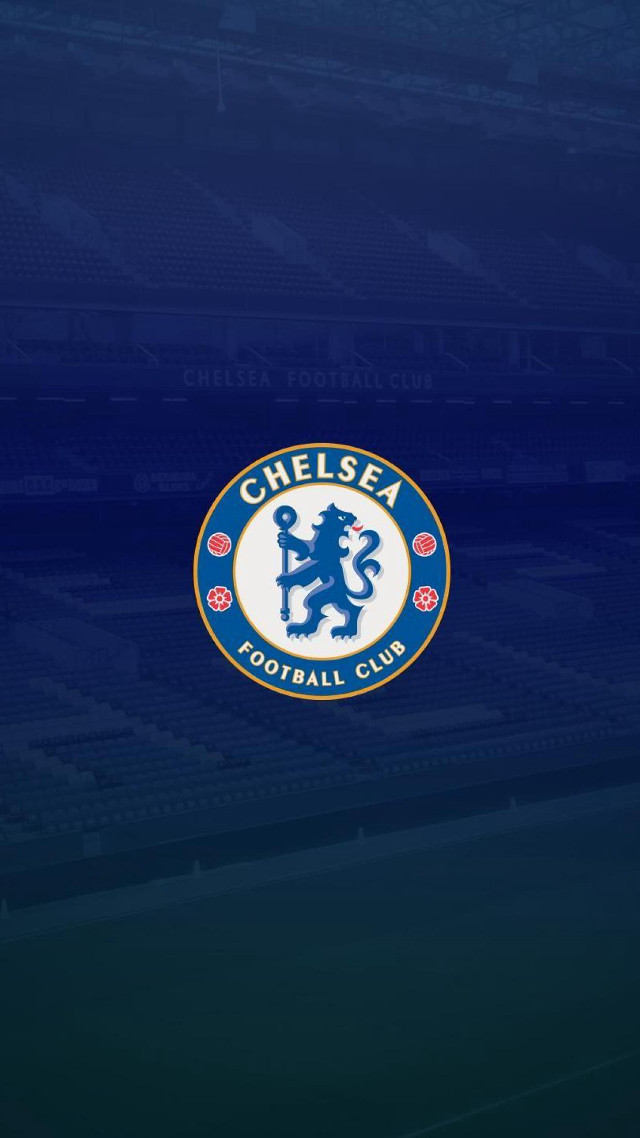 Chelsea logo blue background soccer free wallpaper for mobile - medium preview image