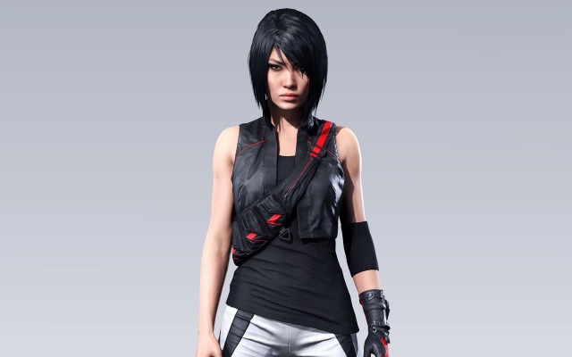 Woman black top silver pants free wallpaper for desktop - medium preview image