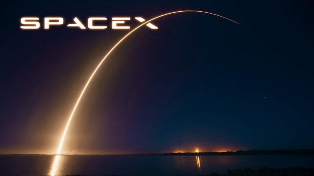 Spacex rocket launch sky lake free wallpaper for desktop - medium preview image