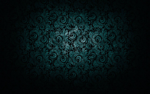 Dark green wallpaper swirls leaves #2 free wallpaper for desktop - medium preview image