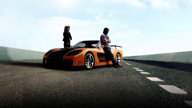 Man woman sports car road free wallpaper for desktop - medium preview image