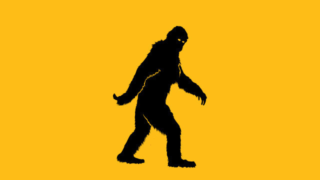 Bigfoot silhouette yellow background gorilla free wallpaper for desktop - medium preview image