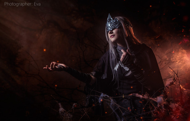 Woman mask hands out front free wallpaper for desktop - medium preview image