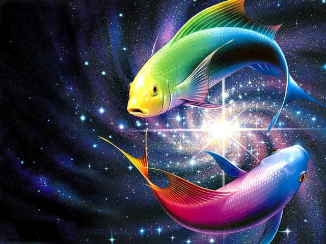 Colorful fish galaxy water stars #3 free wallpaper for desktop - medium preview image