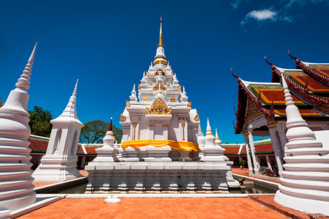 White building gold decoration blue free wallpaper for desktop - medium preview image