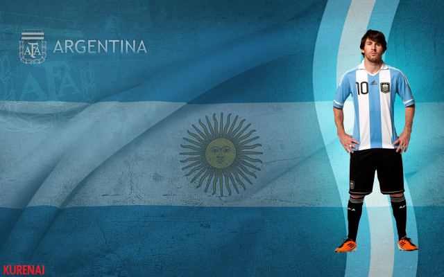 Man argentina flag soccer ball free wallpaper for desktop - medium preview image