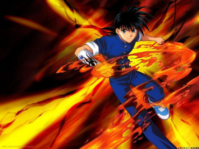 Man blue fireball flame black free wallpaper for desktop - medium preview image