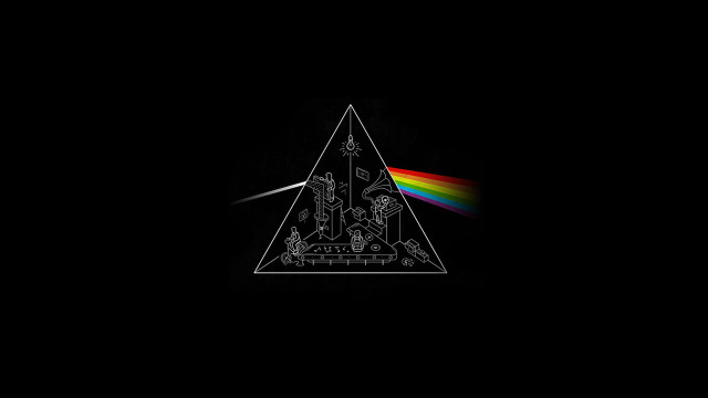 Dark side moon rainbow light #6 free wallpaper for desktop - medium preview image