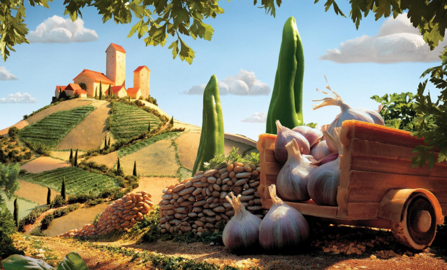 Truck garlic onions painting back free wallpaper for desktop - medium preview image