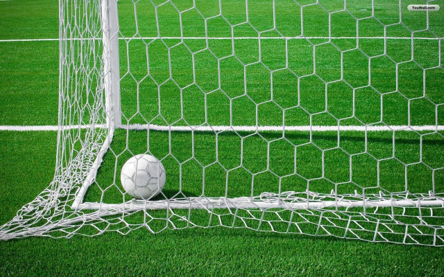 Soccer ball corner goal net free wallpaper for desktop - medium preview image