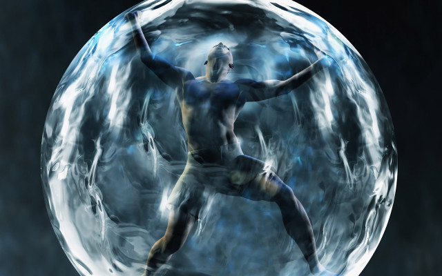 Man in ball body arms free wallpaper for desktop - medium preview image