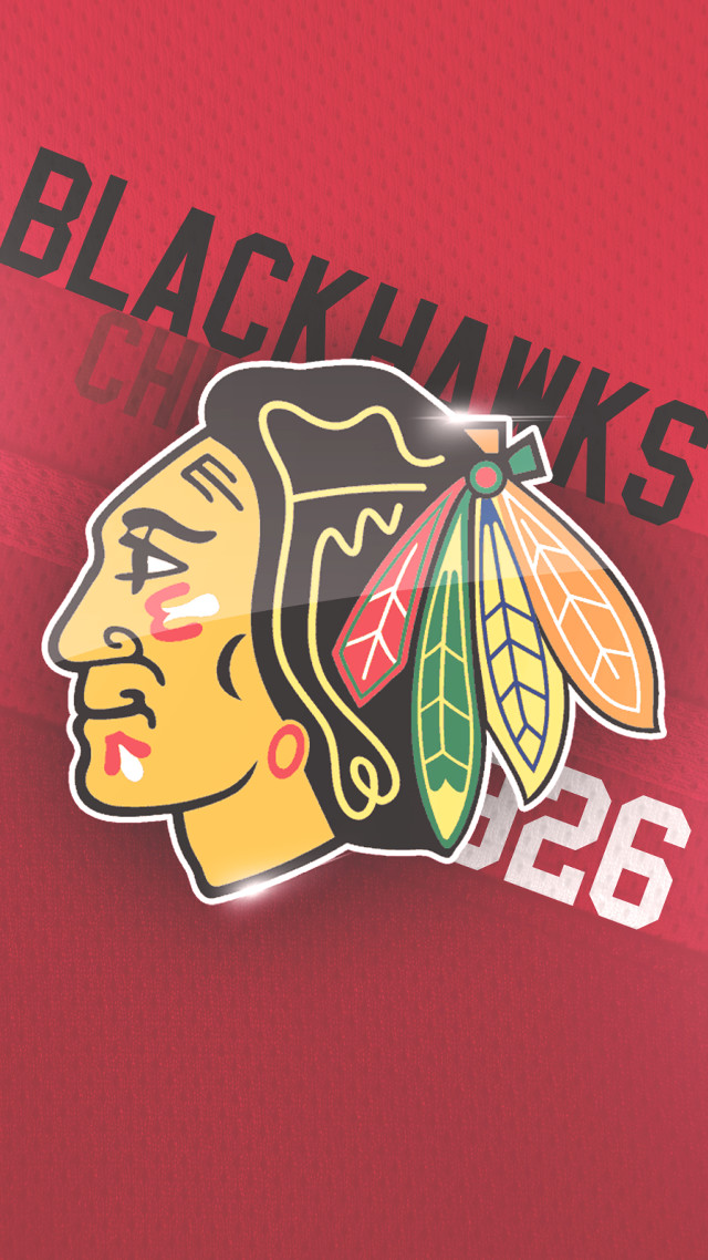 Chicago black hawks logo red #3 free wallpaper for mobile - medium preview image
