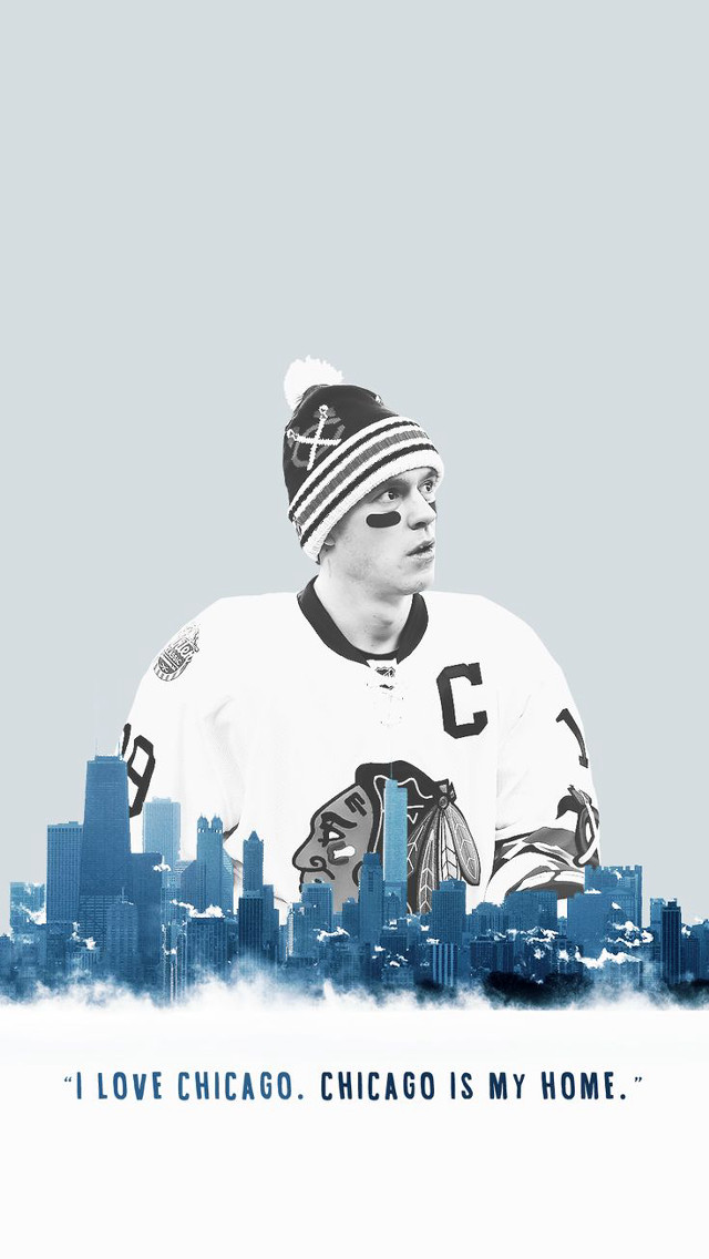 Chicago hockey jersey skyline quote free wallpaper for mobile - medium preview image