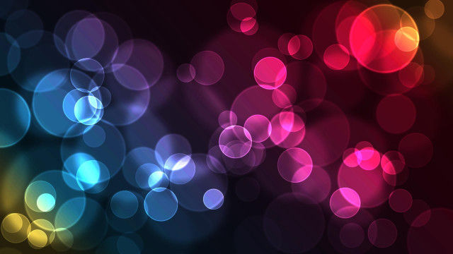 Colorful light bokeh hologram bubble free wallpaper for desktop - medium preview image